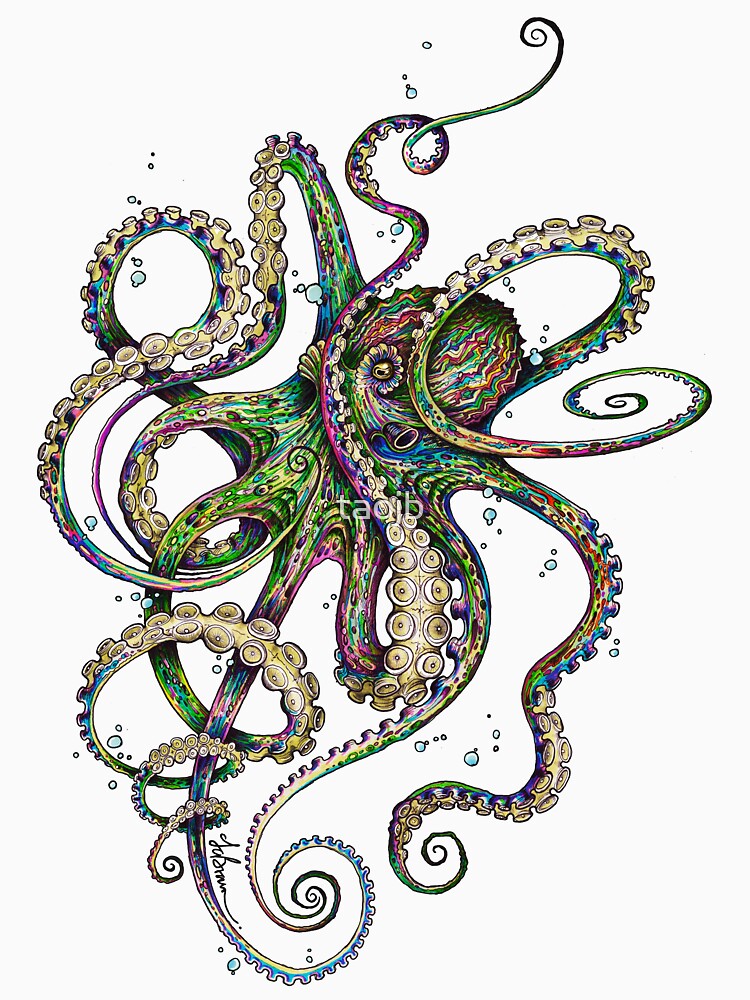 Thumbnail 7 of 7, Classic T-Shirt, Octopsychedelia designed and sold by taojb.