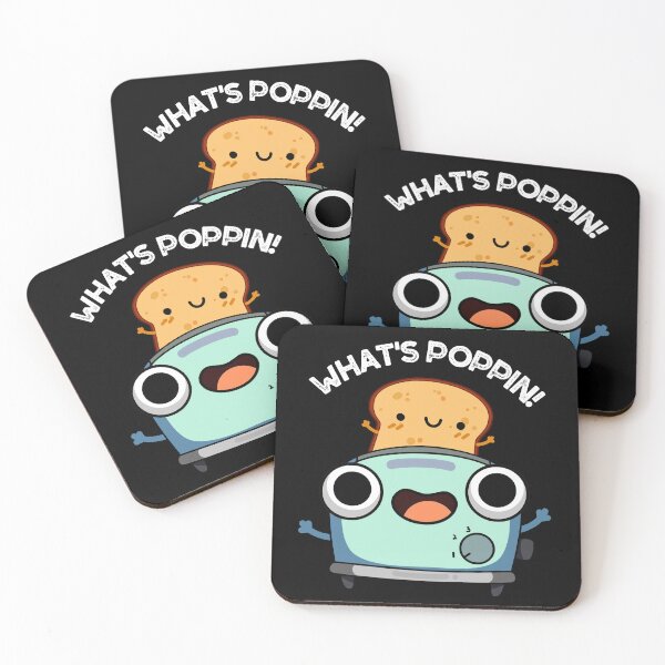 Item preview, What's Poppin Funny Toast Puns (Dark BG) designed and sold by punnybone.