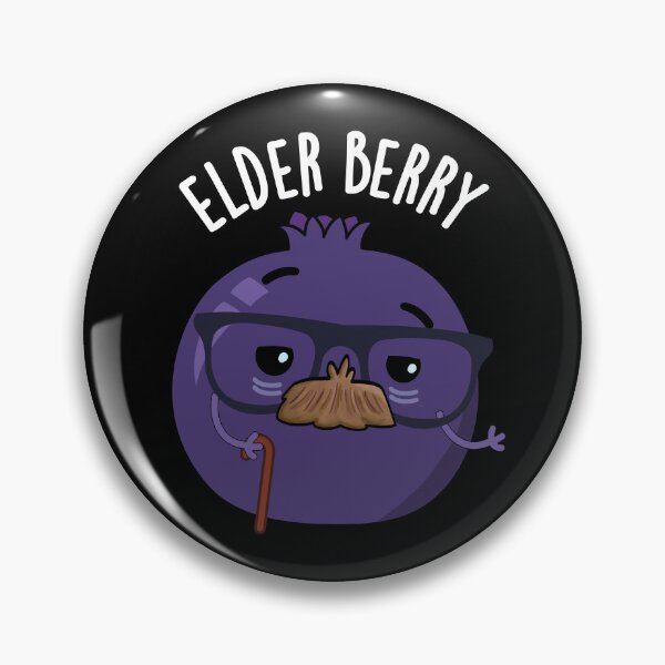 Item preview, Elder-berry Funny Fruit Puns (Dark BG) designed and sold by punnybone.