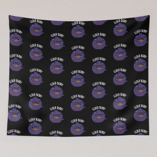 Item preview, Elder-berry Funny Fruit Puns (Dark BG) designed and sold by punnybone.