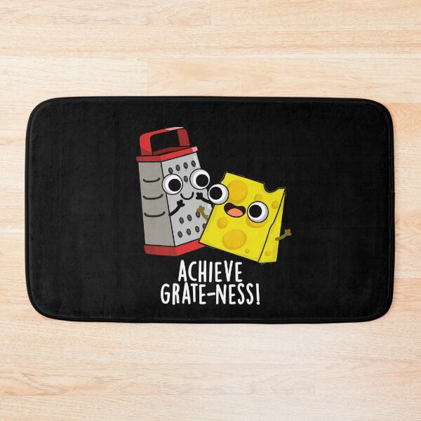 Item preview, Achieve Grateness Funny Cheese Puns  (Dark BG) designed and sold by punnybone.