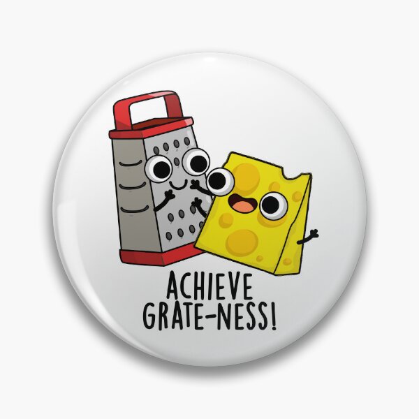 Item preview, Achieve Grateness Funny Cheese Puns  designed and sold by punnybone.