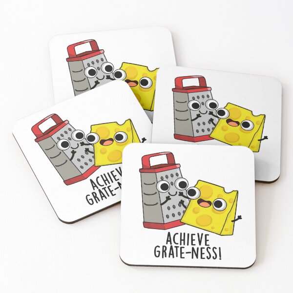 Item preview, Achieve Grateness Funny Cheese Puns  designed and sold by punnybone.