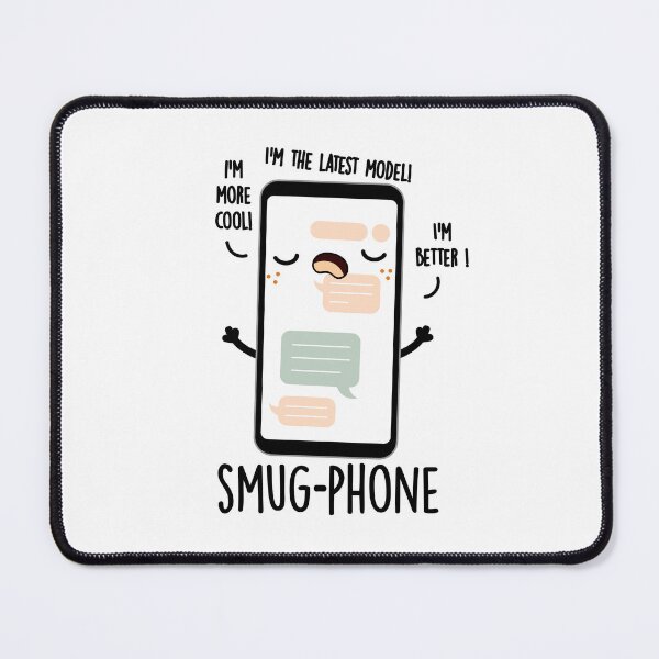 Item preview, Smug Phone Funny Cellphone Puns  designed and sold by punnybone.