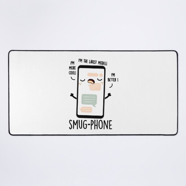 Item preview, Smug Phone Funny Cellphone Puns designed and sold by punnybone.