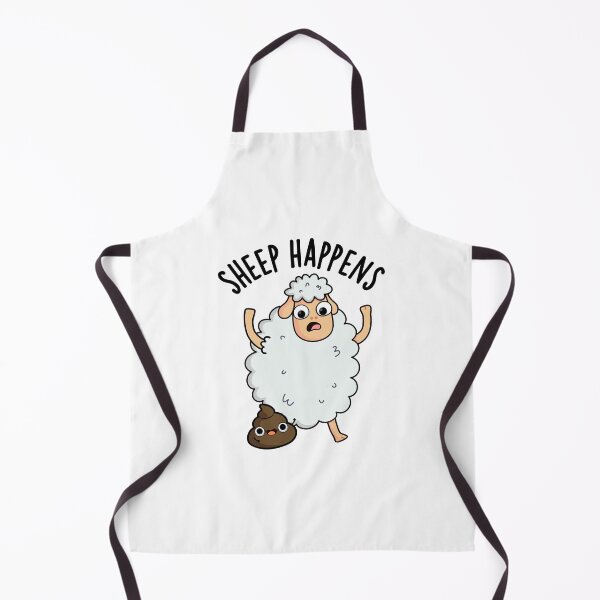 Item preview, Sheep Happens Funny Poop Puns designed and sold by punnybone.