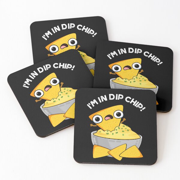 Item preview, I'm In Dip Chip Funny Food Puns (Dark BG) designed and sold by punnybone.
