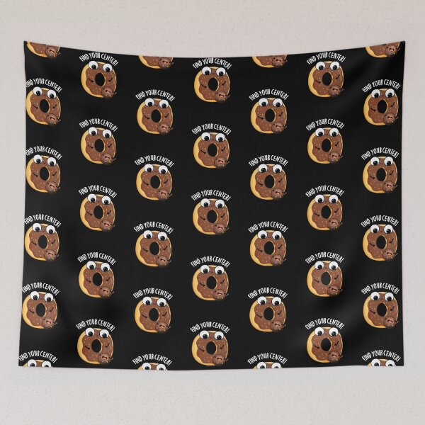 Item preview, Find Your Center Funny Donut Puns (Dark BG) designed and sold by punnybone.