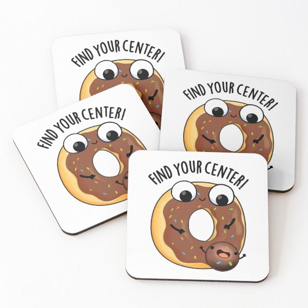 Item preview, Find Your Center Funny Donut Puns designed and sold by punnybone.
