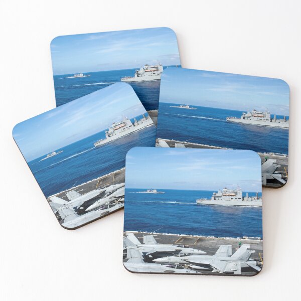 Item preview, STK109514M-USS Antietam and USNS Washington Chambers alongside USS George Washington. designed and sold by StocktrekImages.