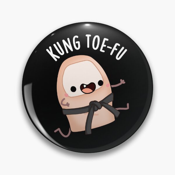 Item preview, Kung Toe-fu Funny Big Toe Puns (Dark BG) designed and sold by punnybone.