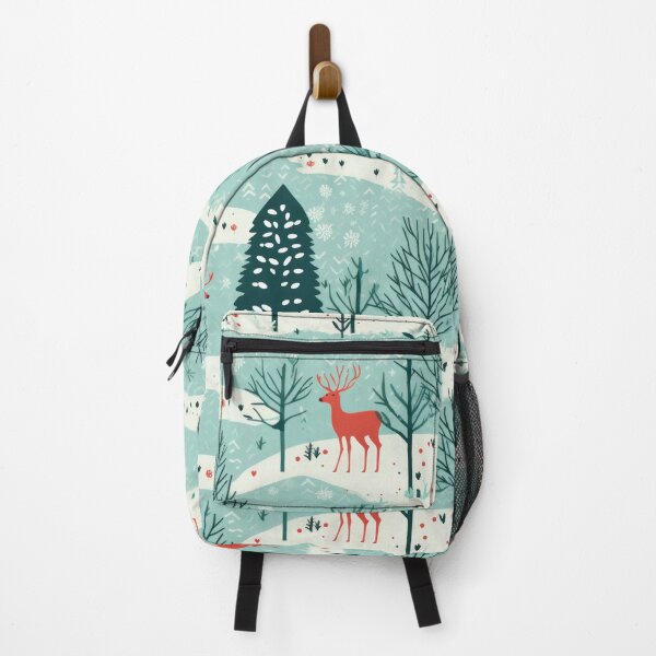 Item preview, Christmas pattern: minimalist scene with deer and trees designed and sold by cosmodificated.