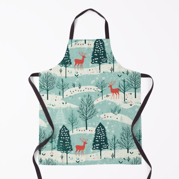 Item preview, Christmas pattern: minimalist scene with deer and trees designed and sold by cosmodificated.