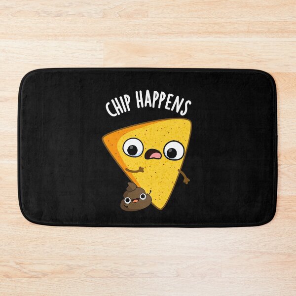 Item preview, Chip Happens Funny Poop Puns (Dark BG) designed and sold by punnybone.