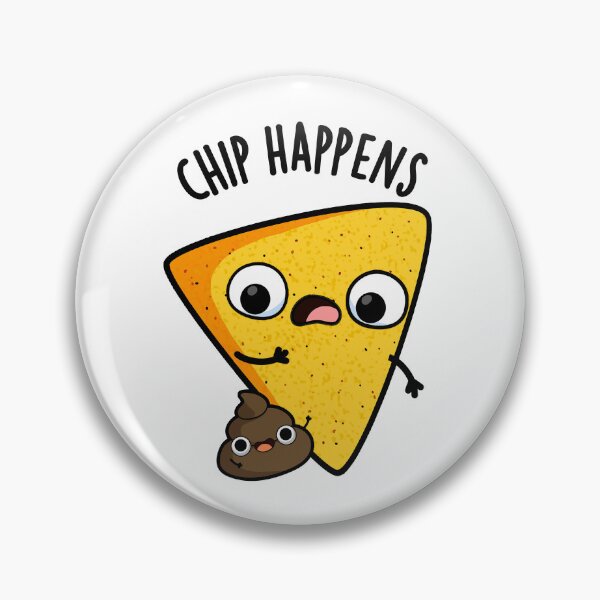 Item preview, Chip Happens Funny Poop Puns designed and sold by punnybone.