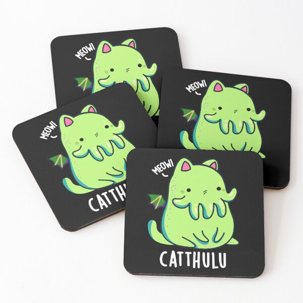 Item preview, Catthulu Funny Cthulhu Cat Puns (Dark BG) designed and sold by punnybone.