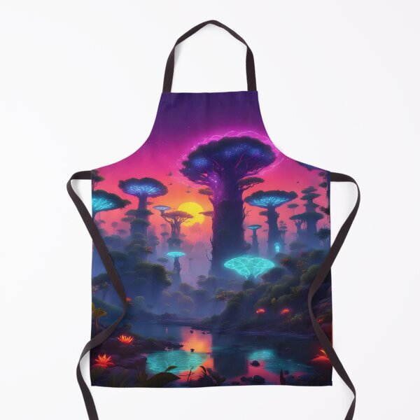 Item preview, Enchanted magical baobab forest with mushrooms and bioluminescence designed and sold by vicempe.