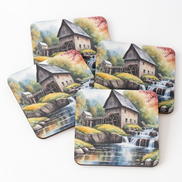 Item preview, Watermill Landscape  designed and sold by tomorrowsart.