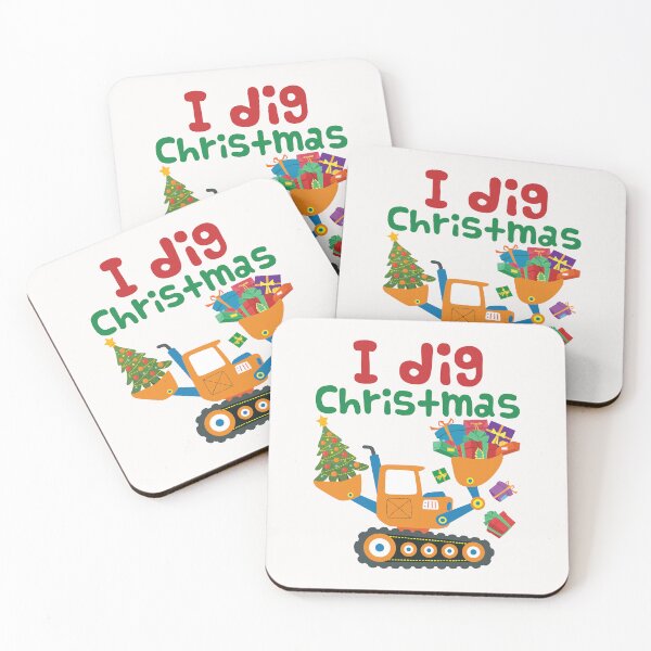 Item preview, I Dig Christmas Excavator Xmas  designed and sold by jaygo.