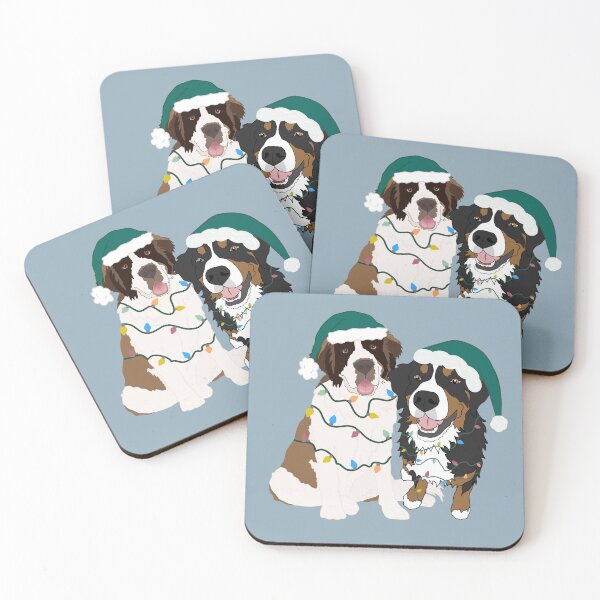Item preview, Christmas Saint Bernard and Bernese Mtn Dog  designed and sold by KantstandyaC.