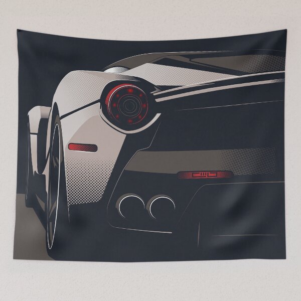 Item preview, LaFerrari rear illustration designed and sold by ElseWorldDesign.