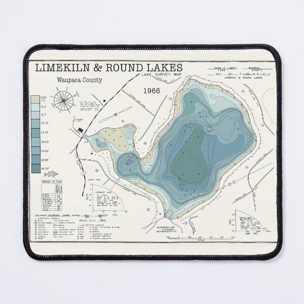 Item preview, Limekiln and Round Lakes WI Waupaca County designed and sold by Jean Plout.