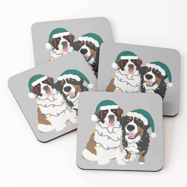 Item preview, Christmas Saint Bernard and Bernese Mtn Dog  designed and sold by KantstandyaC.