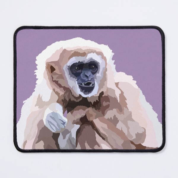 Item preview, G is for Gibbon ,Gibbon Artwork – Graceful Primate Illustration and Wildlife Design designed and sold by PrettylittlepastelUk.