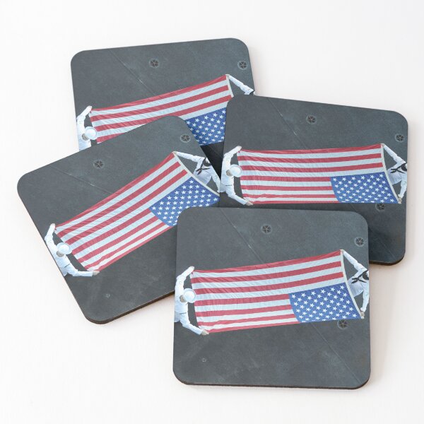 Item preview, STK109498M-Aviation Ordnancemen fold the American flag aboard USS Theodore Roosevelt. designed and sold by StocktrekImages.