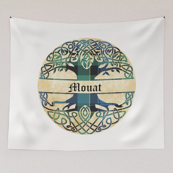 Item preview, Mouat Tree of Life Clan Scottish Surname tartan designed and sold by BagTown Clans.