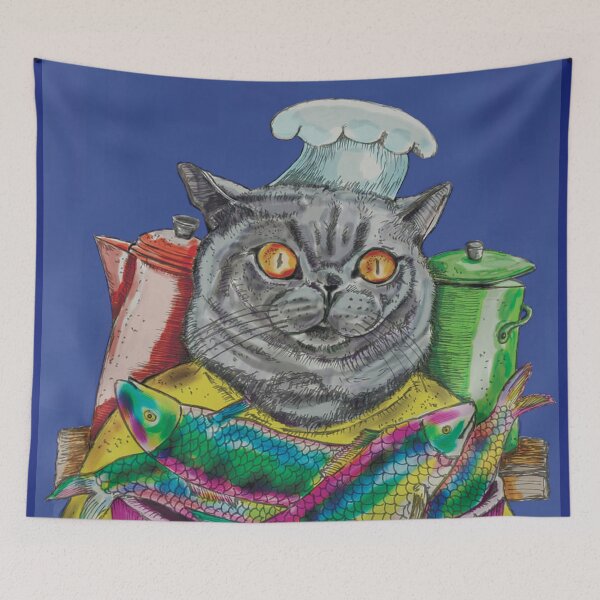 Item preview, cat cook designed and sold by StudioViArt.