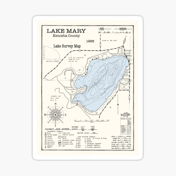 Item preview, Mary Lake WI Kenosha County designed and sold by Jean Plout.