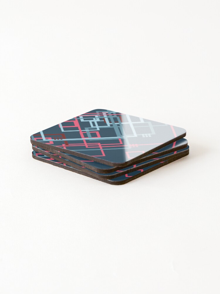 Thumbnail 4 of 5, Coasters (Set of 4), Outlines 4 designed and sold by genpythonart.