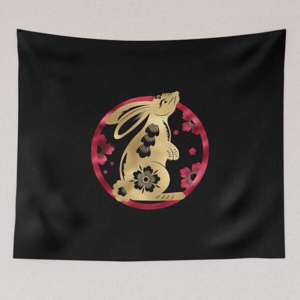 Item preview, 2023 - Year of the Rabbit | Happy Chinese New Year | Lunar New Year | Gold and Red designed and sold by StarryHeavens.
