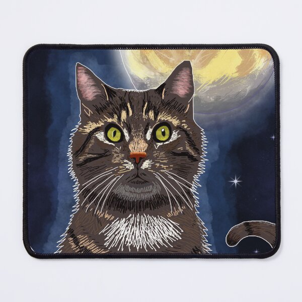 Item preview, Brown Tabby Cat and the Moon  designed and sold by digitalfae.