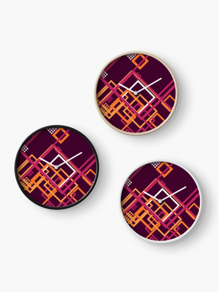 Thumbnail 3 of 4, Clock, Outlines 8 designed and sold by genpythonart.