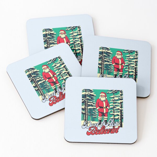 Item preview, Don't Stop Believing Santa designed and sold by stargazerhill.