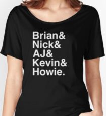 Backstreet Boys Names Helvetica Ampersand Women's Relaxed Fit T-Shirt