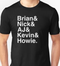 Backstreet Boys Names Helvetica Ampersand Unisex T-Shirt