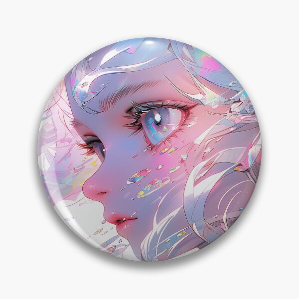 Item preview, Beautiful Colorful Crystal Glass Shards Anime Girl designed and sold by bubblegoth.