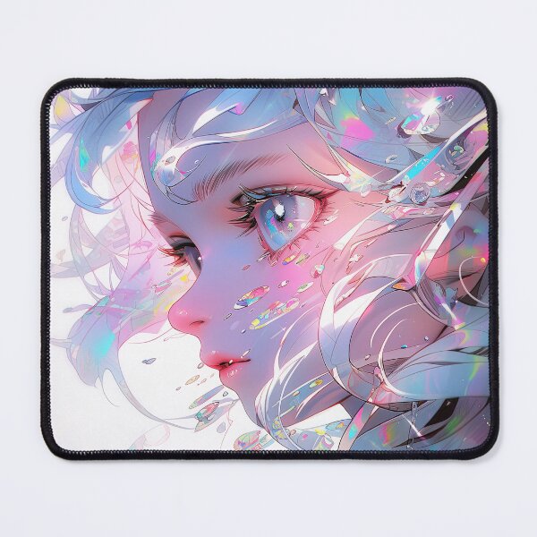 Item preview, Beautiful Colorful Crystal Glass Shards Anime Girl designed and sold by bubblegoth.
