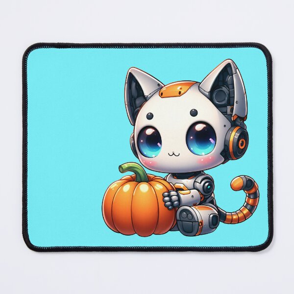 Item preview, Robo-Cat With A Pumpkin! designed and sold by kukamatsu.
