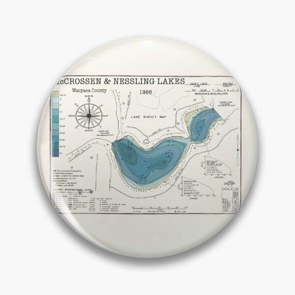 Item preview, McCrossen and Nessling Lakes WI Waupaca County designed and sold by Jean Plout.