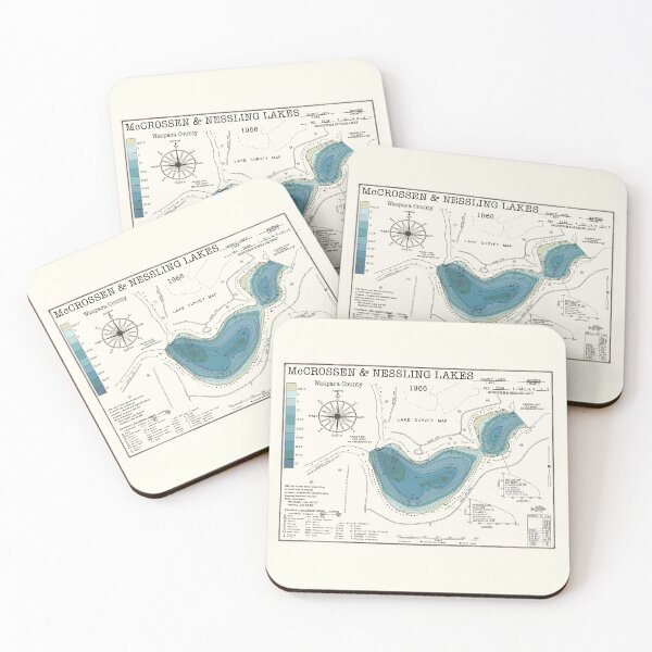 Item preview, McCrossen and Nessling Lakes WI Waupaca County designed and sold by Jean Plout.