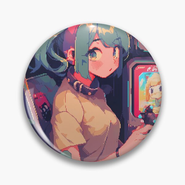 Item preview, Pixelated Retro Anime girl, pixel art designed and sold by octoboobs.