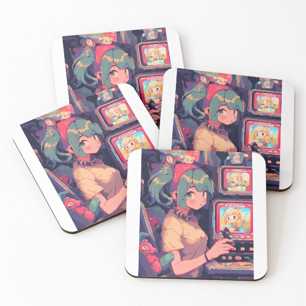 Item preview, Pixelated Retro Anime girl, pixel art designed and sold by octoboobs.