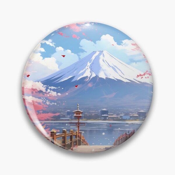 Artikelvorschau, Mount Fuji Cherry blossom View 2 – Anime Wallpaper entworfen und verkauft von KAIGAME Art.