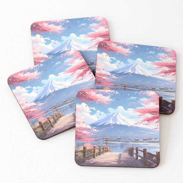 Artikelvorschau, Mount Fuji Cherry blossom View 2 – Anime Wallpaper entworfen und verkauft von KAIGAME Art.