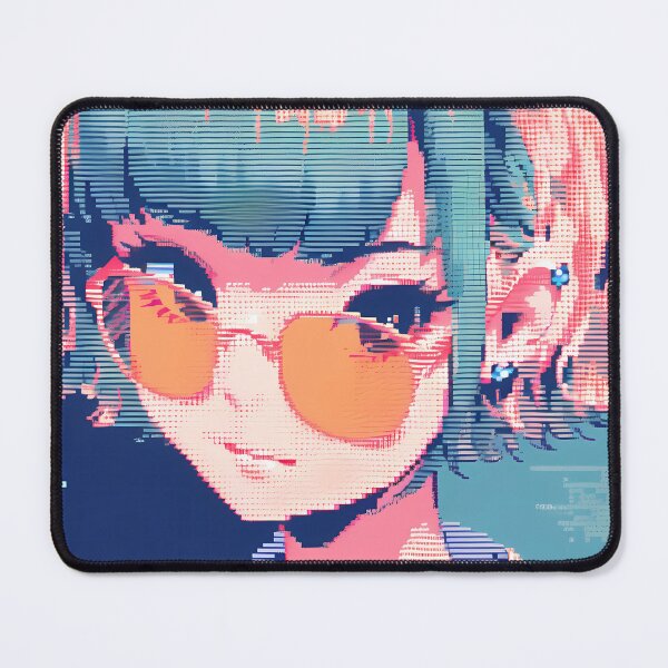 Item preview, Blue haired anime girl- pixel art designed and sold by octoboobs.