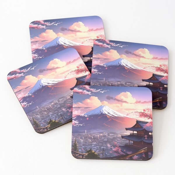 Artikelvorschau, Mount Fuji Cherry blossom View – Anime Wallpaper entworfen und verkauft von KAIGAME Art.